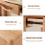 Bureau rectangulaire en bois massif avec tiroirs Burlywood-534119967