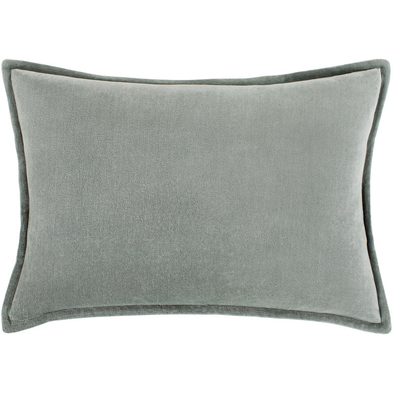 Housse et insert de coussin rectangulaire en coton Norwin, Duvet, 13"H x 19"W, Sage