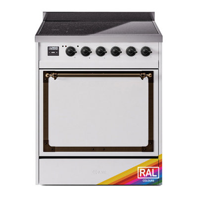 Cuisinière à induction 30 pouces avec 4 éléments à induction ILVE Nostalgie II Series Noblesse