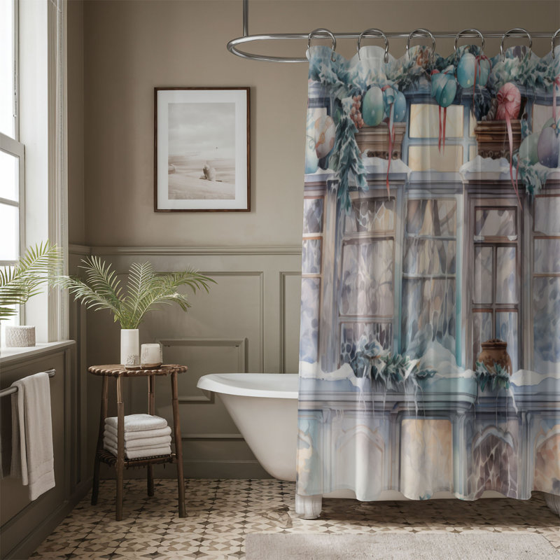 Seasonal Decor - Rideau de douche Premium, H 74 po x l 71 po