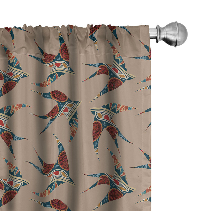 Annunzjato Semi Sheer Curtain Pair, 28" W x 84" L