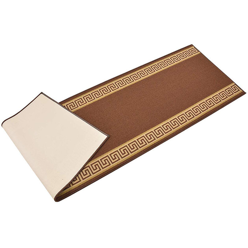 Anti Slip Low Profile Solid Orange Color Custom Size Runner Rug for Hallway Stairway Entryway Kitchen, Runner 2'2" x 8'