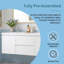 Meuble-lavabo double 60 po avec plateau en résine-467202645
