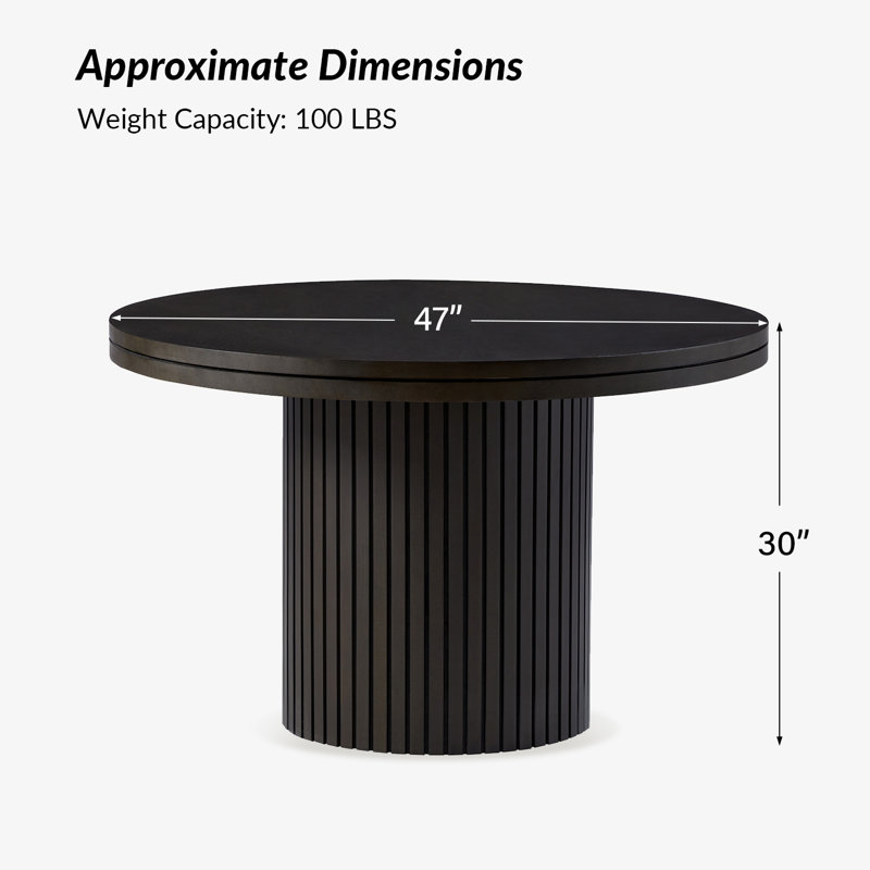 Oldham Modern Fluted Dining Table