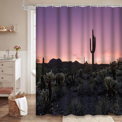 Rideau de douche Arizona Desert Sunset Cactus