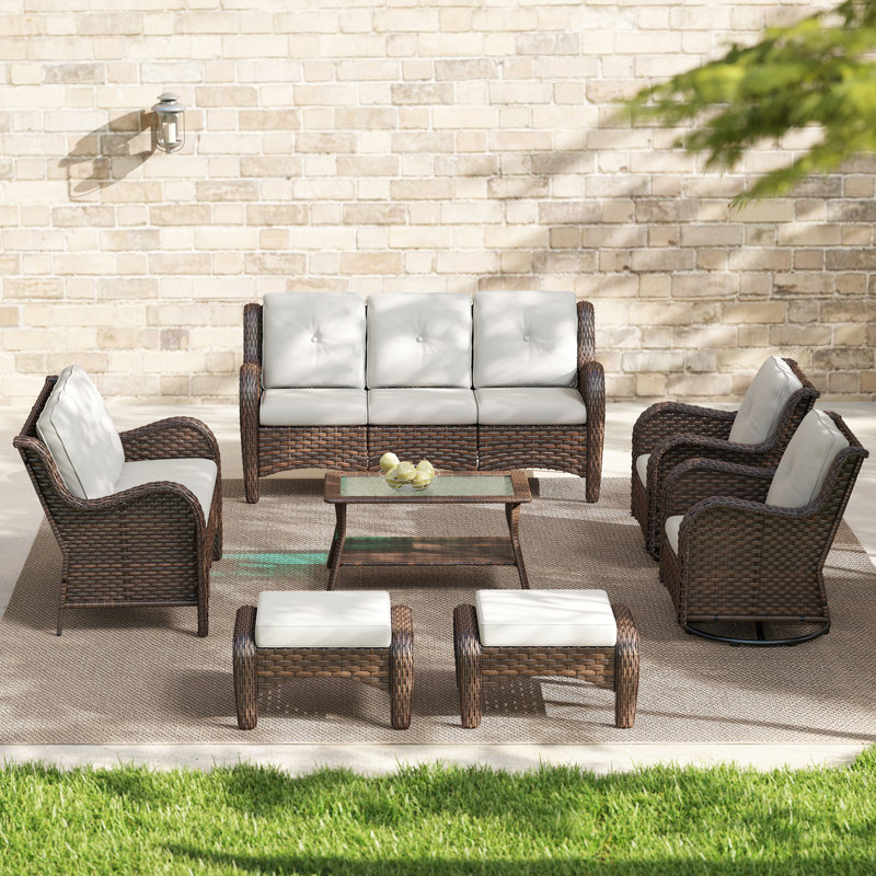 Gurit 9 - Person Patio Conversation Set with Cushions