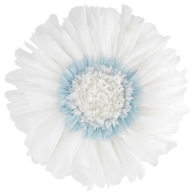 3D Flower Throw Pillow Accent Round Pillow 14 inches