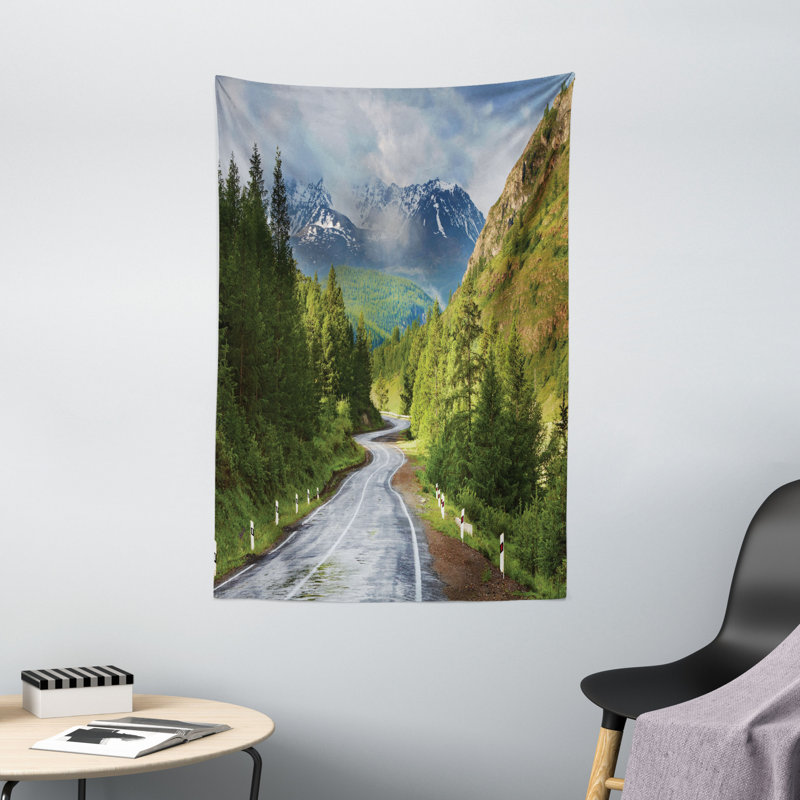 Polyester d'automne en tapisserie de montagne, H 60 po x l 40 po