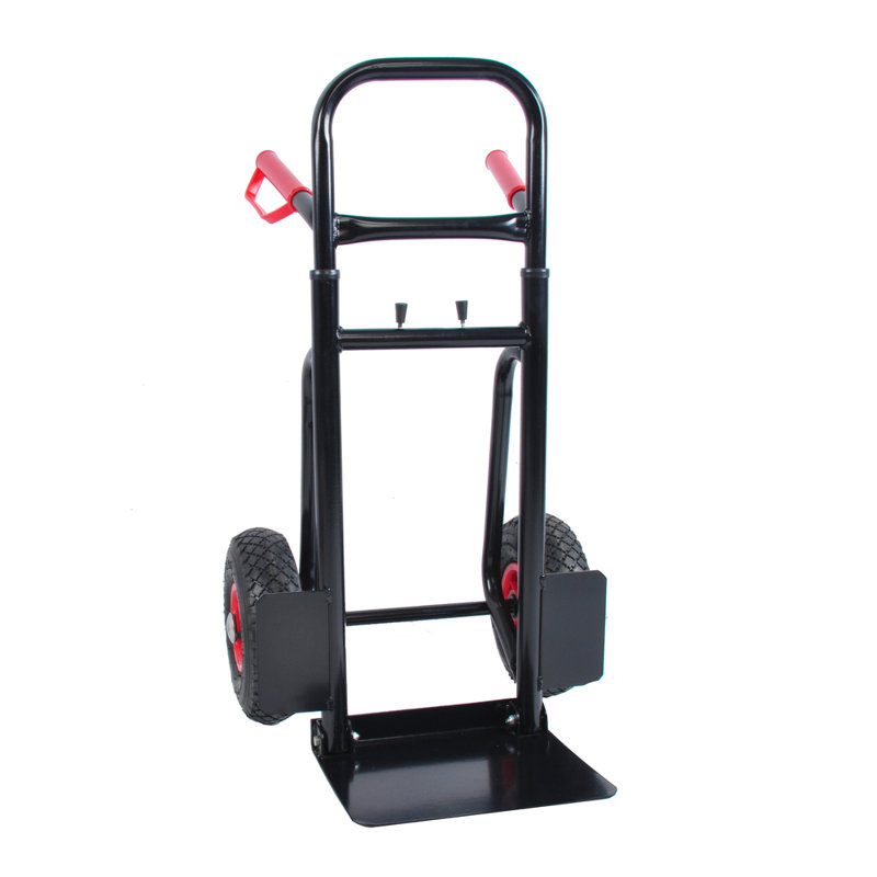 Camion manuel robuste avec poignées doubles - Chariot en acier de 330 lb, conception pliable avec poignée rétractable et planche pliante pour le déplacement / entrepôt / jardin / épicerie