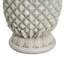 Base de parasol de table d'appoint en oxyde de magnésium blanc antique en forme d'ananas Lillian