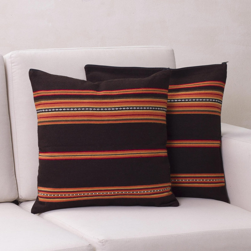 Striped Wool Blend Pillow Cover