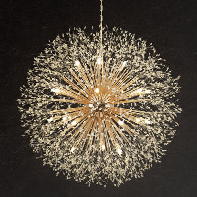Aadiv 20 - Light 39.4“ Oversized Grand Sphere Crystal Chandelier
