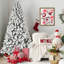 6Ft Flocked Pre-Lit Christmas Tree With 300 UL Warm White Lights, 779 PVC Tips, Auto-Unfold Memory Wire, Easy Assembly & Stable Metal Stand – Snowy Holiday Decor-128026077