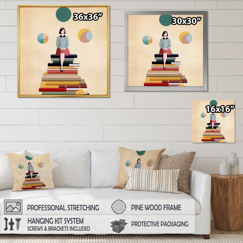 «Simplicity Book Revelation» sur impression sur toile, Encadrement doré, H 30 po x l 30 po x P 1 po