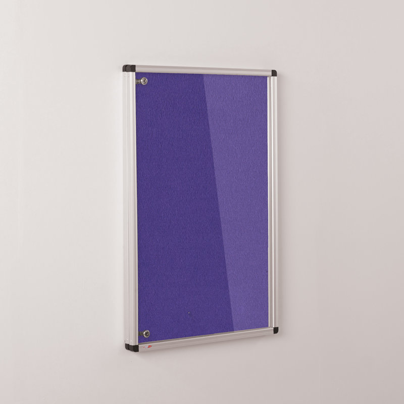 Wall Mounted Bulletin Board, 90 cm H x 60 cm W x 3.2 cm D, Purple