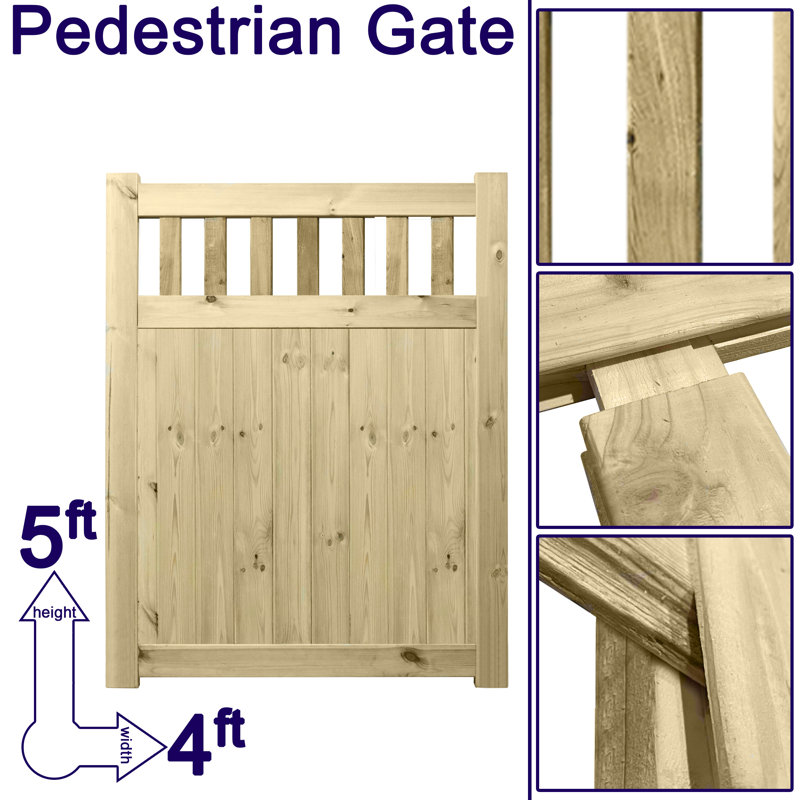Nathanson Gate Fencing, 150cm H x 120cm W x 4.5cm D