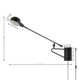 Arvis Single Light Iron Dimmable Plug-in Armed Sconce