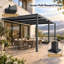 Pergola murale à persiennes 10 x 10 pi, toit ajustable-137980478
