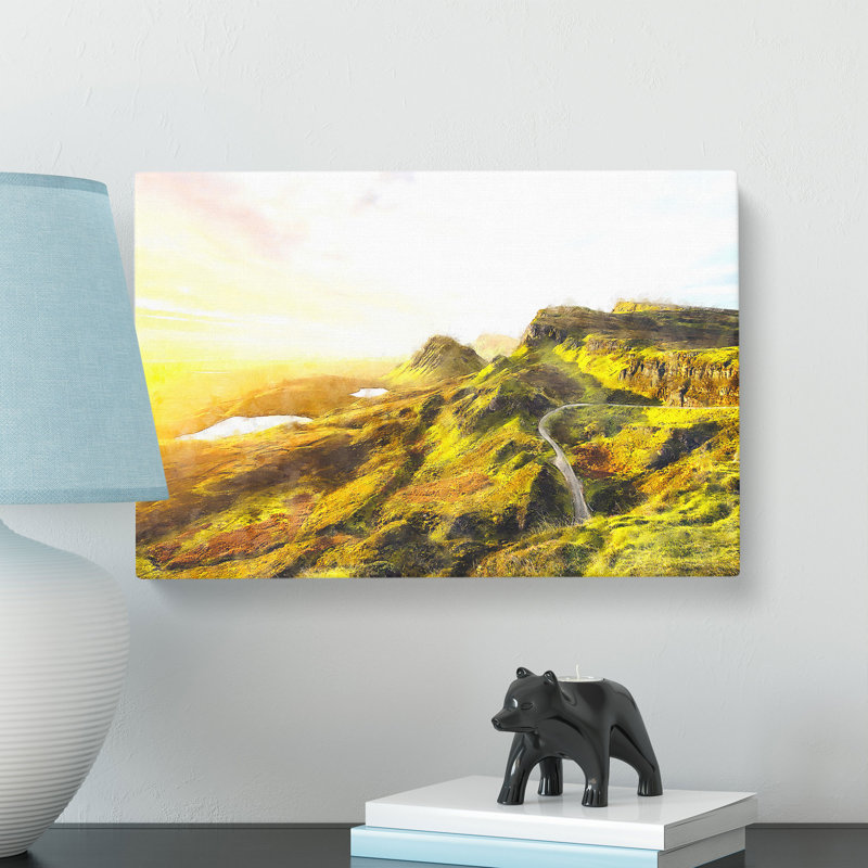 Road Through The Isle Of Skye In Scotland - Wrapped Canvas, 45cm H x 76cm W x 4cm D