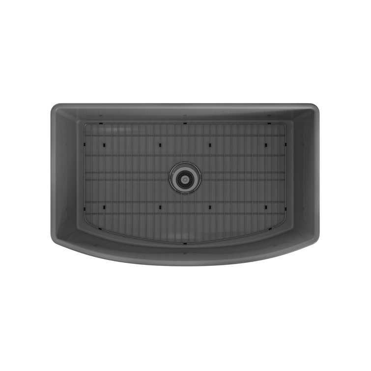 32.99'' L Undermount Single Bowl Fireclay Kitchen Sink