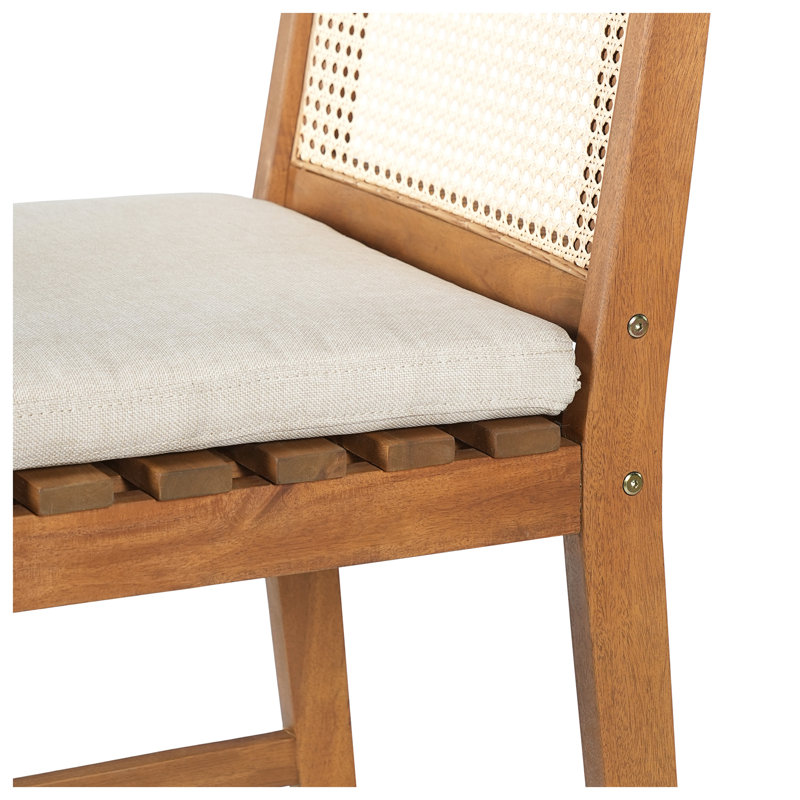 Ensemble de 2 tabourets de bar d'extérieur avec coussin Kirkby