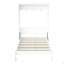 Lit escamotable simple, peut être plié dans une armoire, blanc