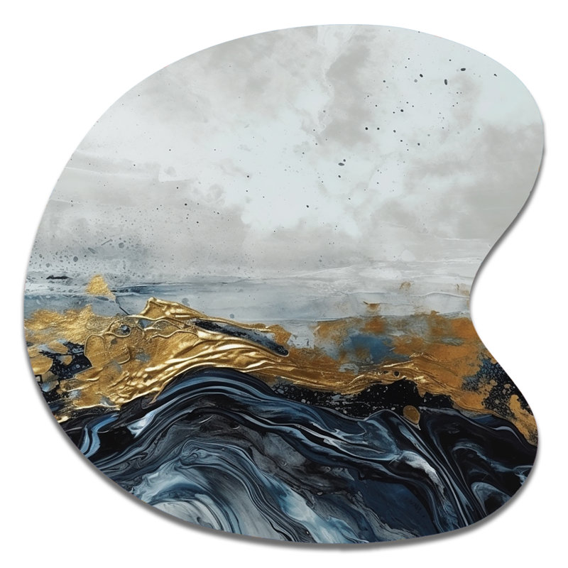 Art mural asymétrique en métal Hoskins, H 33 po x l 33 po