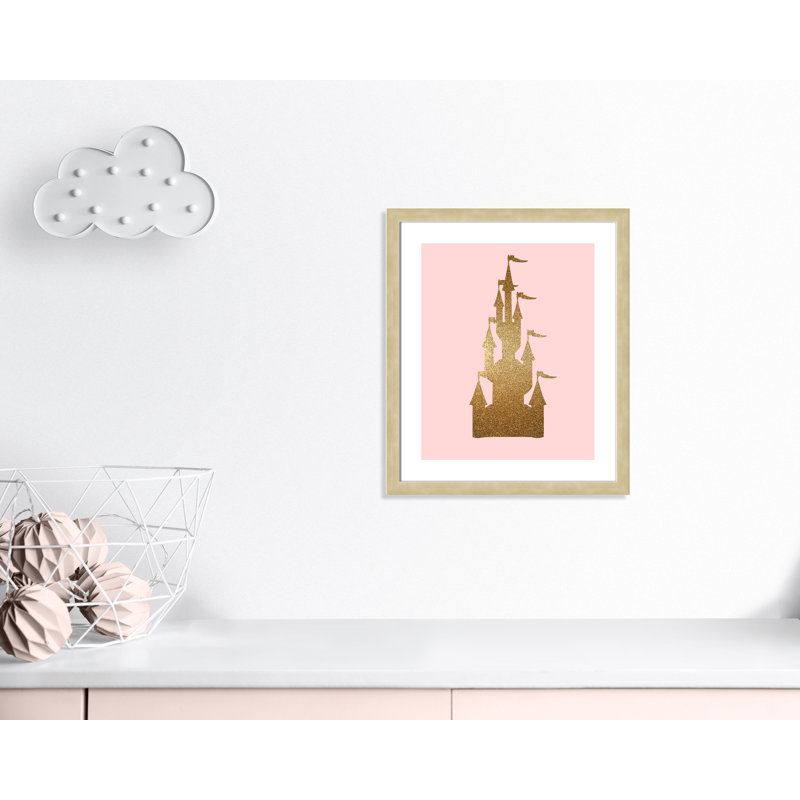 Fairytale 1, impression sur papier, H 26,5 po x l 22,5 po x P 0,63 po, Encadré plat champagne