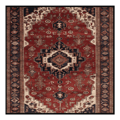 Machine Washable Turkish Brown Area Rug