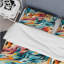 Rainbow Cheetah Waves I - Ensemble de housse de couette à motif abstrait - Microfibre de polyester-1230026886