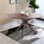 Solid Wood Round Dining Tables, Dark Walnut Finish, Modern X-base, Perfect For Kitchen & Home