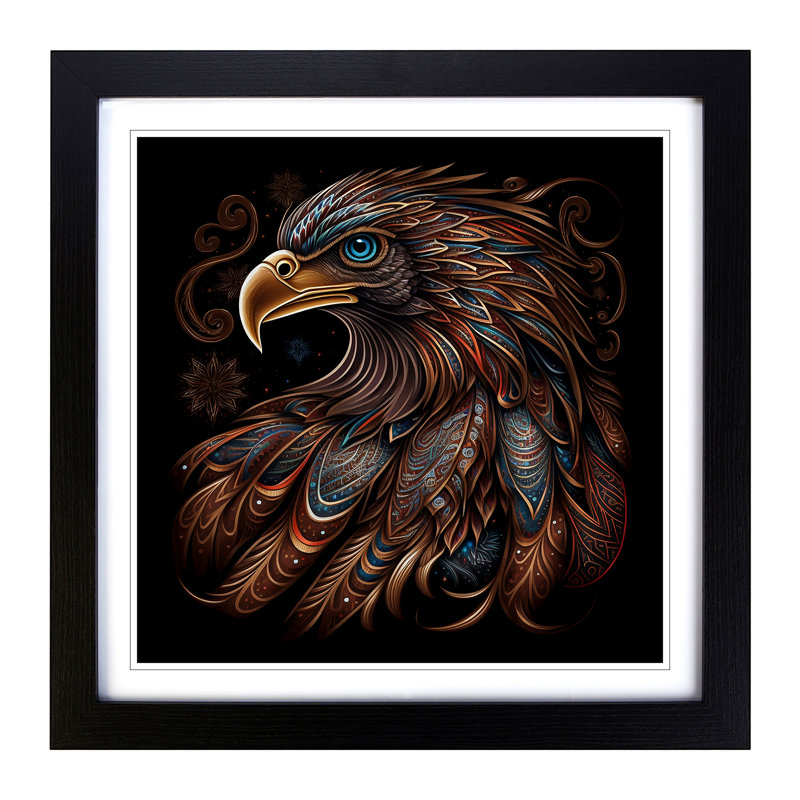 Single Picture Frame Print on Wood, Black