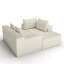 Canapé modulaire en velours côtelé 2 pièces 104 po avec méridienne 104 po côté droit - revêtement L beige-952958993-952958998
