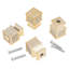 4Pcs Poignées de meuble carrées
