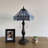 Sehnaz Tiffany Table Lamp Sky Color Hexagon Stained Glass Included LED Bulbs 22"H*12"W*12"D-920837140