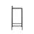 Svelte Minimalist 29.5" Seat Height Black Metal Armless Low Back Bar Stool with Integrated Footrest for Kitchen Islands and Home Bars-1368034363