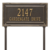 Gardengate Personalized Grande 2-Line Lawn Address Sign