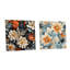 Harmonie florale bleue et blanche - ensemble d'art mural en verre acrylique floral-103923486