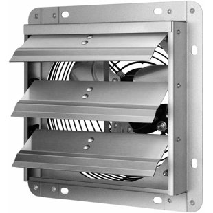 iPower 7" Shutter Exhaust Fan Aluminum,High Speed, 1680 RPM, 760 CFM,28W