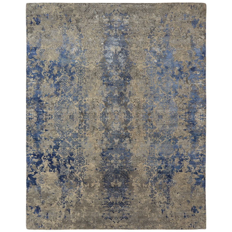 Hand Knotted Area Rug, Rectangle 12' x 15'