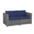 Gerdt 59.2'' Wide Wicker Loveseat with Cushions-577928204
