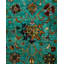 Tapis unique noué à la main Tribal - vert, 8 pi 1 po x 10 pi 3 po