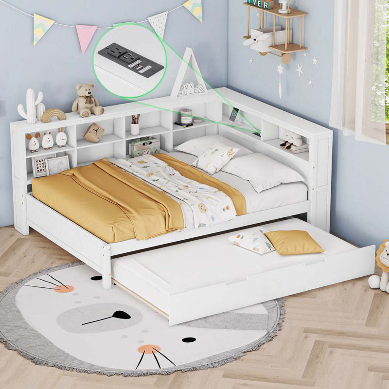 Lit de jour Burnadine, Gris, Lit simple