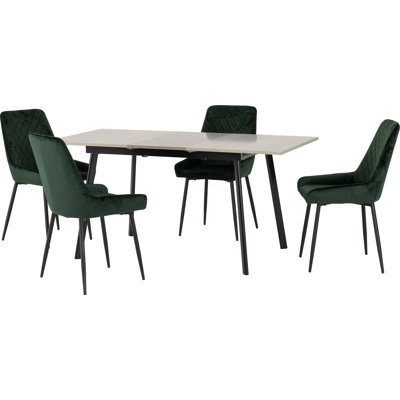 Raffaele 4 -Person Butterfly Leaf Dining Set
