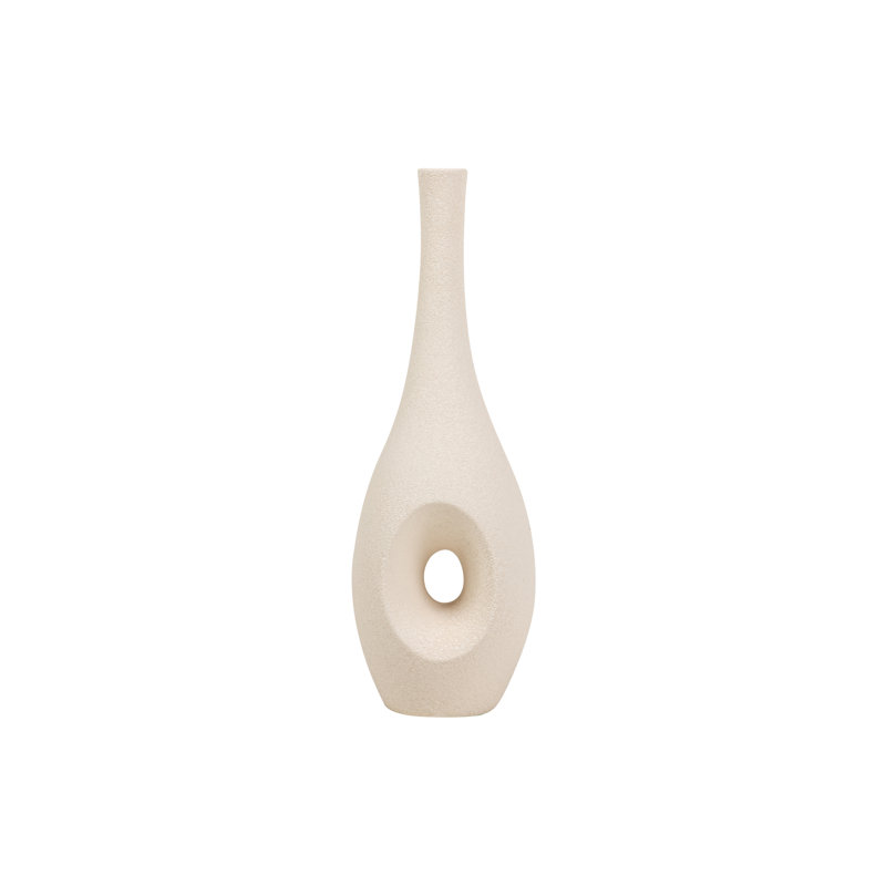 CERAMIC VASE, 50cm, Beige