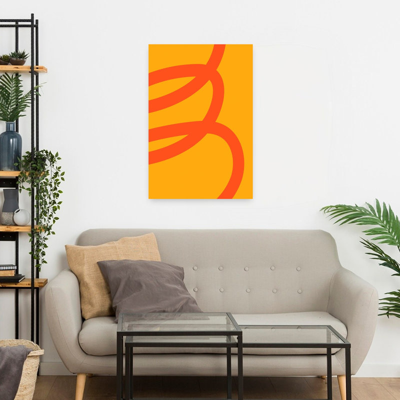 Funkycurvesno01, art abstrait contemporain audacieux, H 24 po x l 16 po