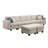 Jessica 148.5" Wide Modular Sofa with Ottoman-1862768216