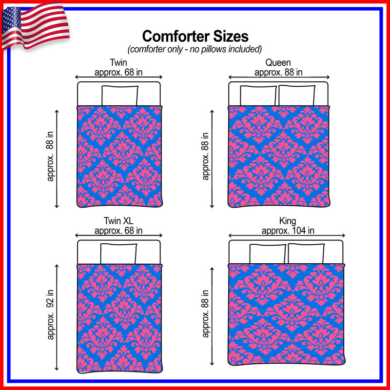 Pink Damask Pattern Comforter, Twin