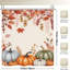 Rideaux de douche automne citrouille et feuilles, 71 × 71
