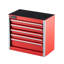 Boîte à outils portative rouge de 8,6 pouces avec 5 tiroirs, matériaux et produits de bricolage, conception multicouche pour espace vertical, organisateur de métal à éviter bruit, tiroirs, fournitures de papeterie, tiroir lisse